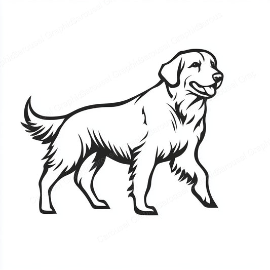 Golden Retriever Vector Graphic preview