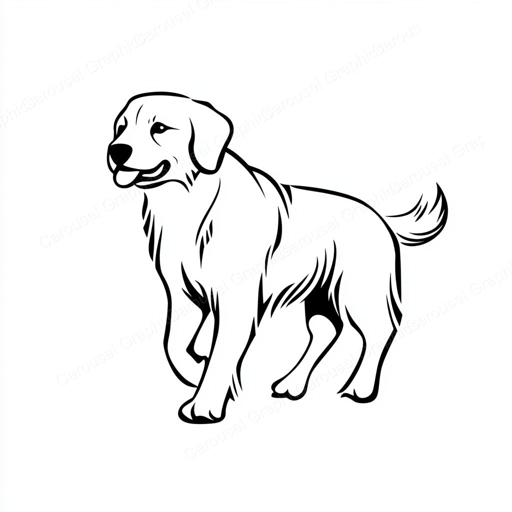 Golden Retriever Vector Graphic preview