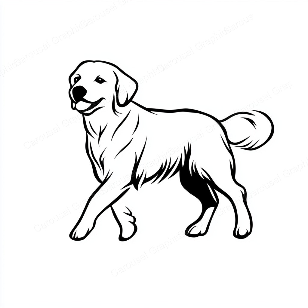 Golden Retriever Vector Graphic preview