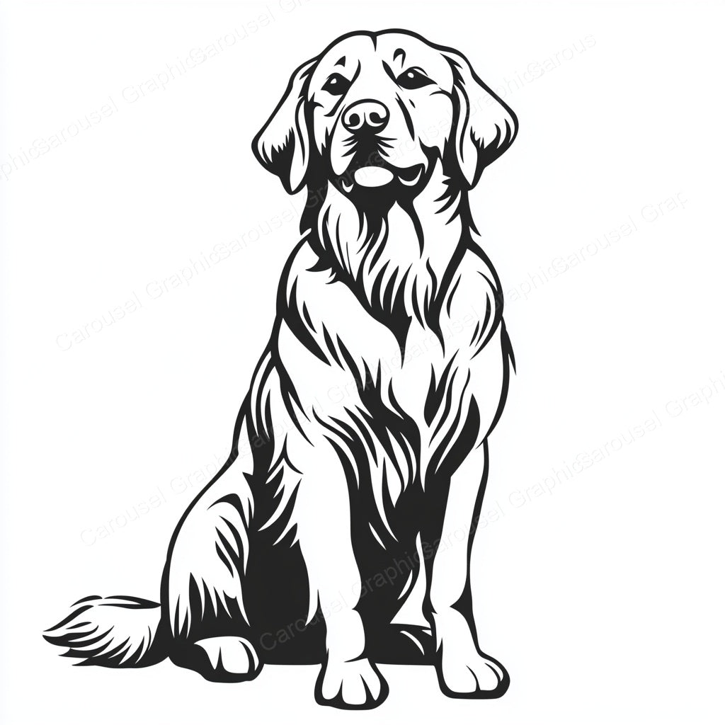 Golden Retriever Vector Graphic preview