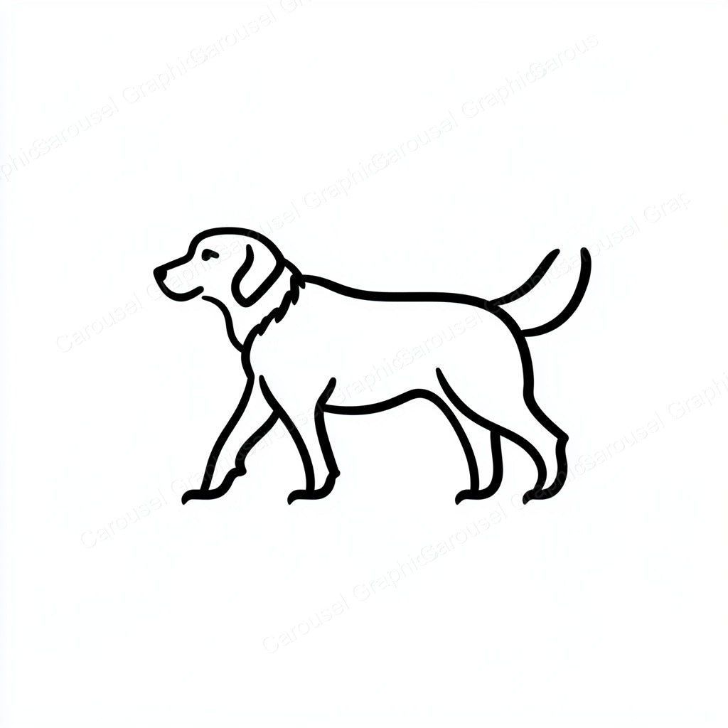 Golden Retriever Vector Graphic preview