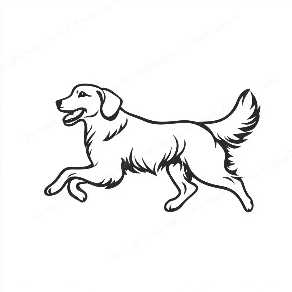 Golden Retriever Vector Graphic preview