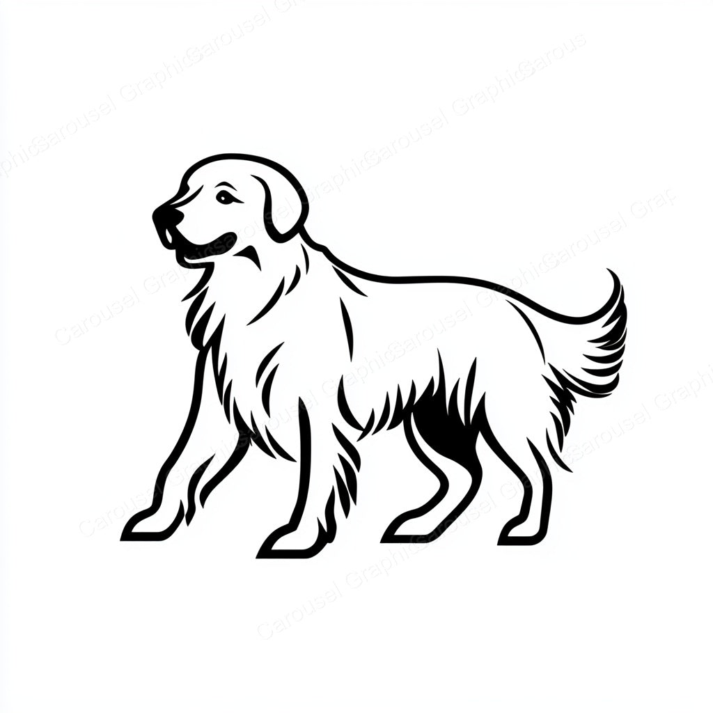 Golden Retriever Vector Graphic preview