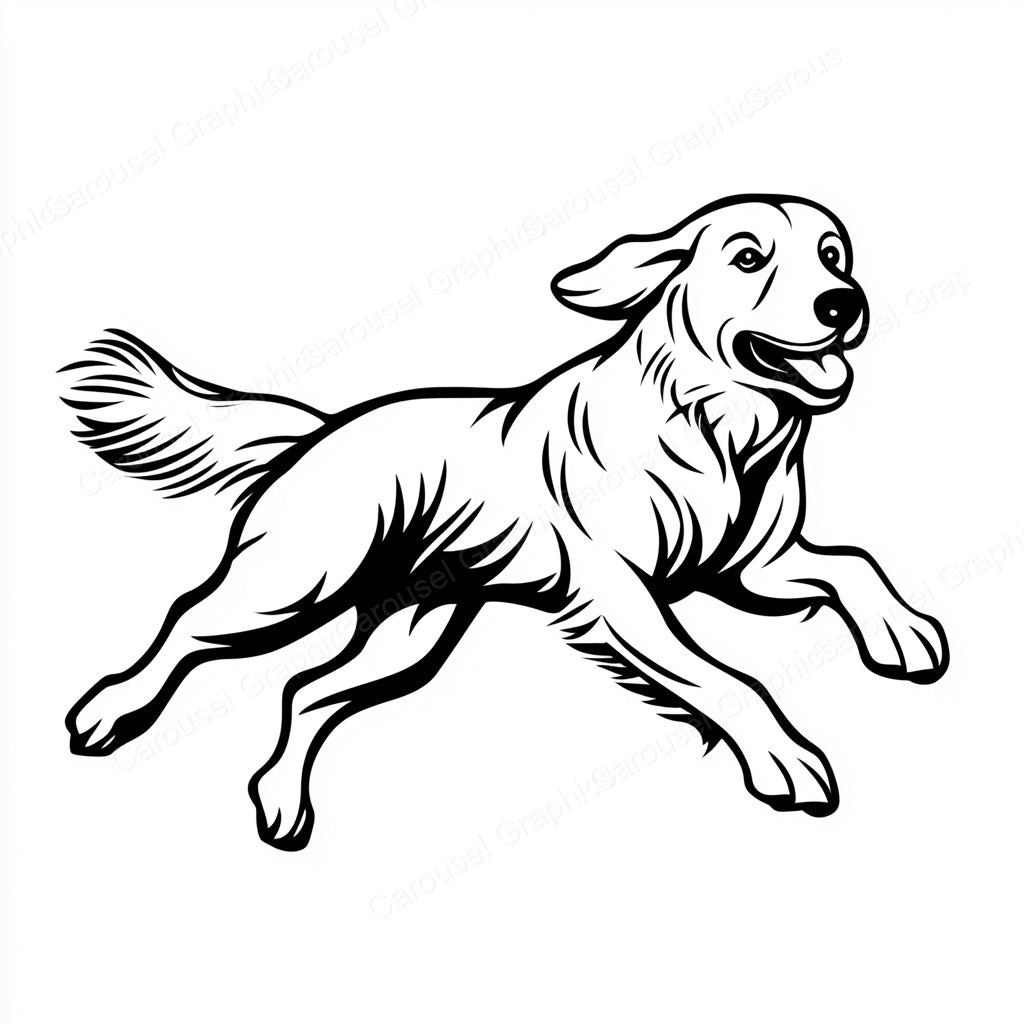 Golden Retriever Vector Graphic preview