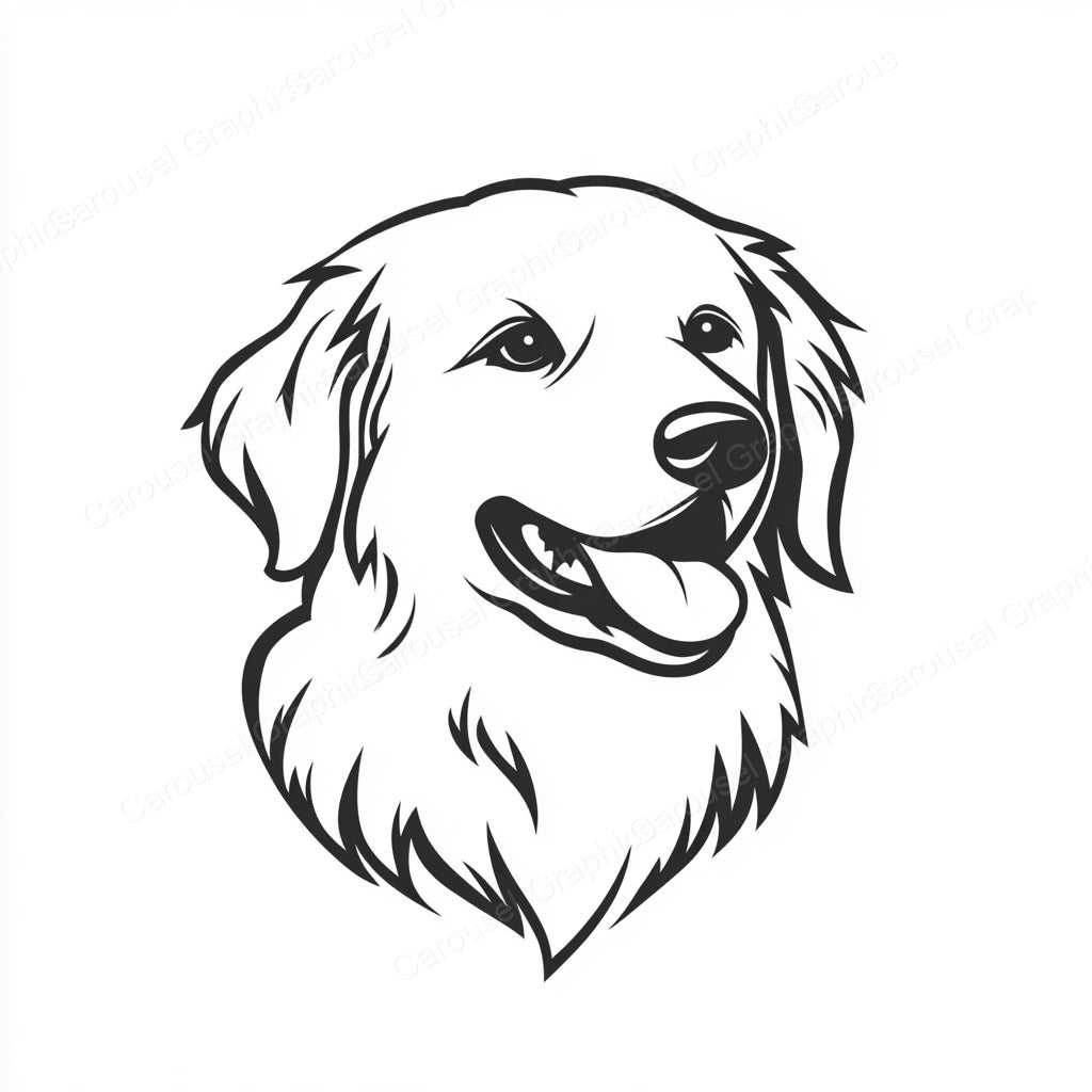 Golden Retriever Vector Graphic preview