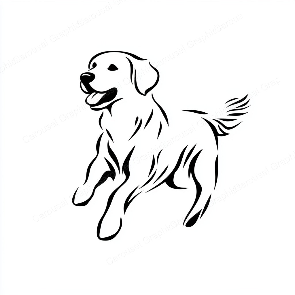 Golden Retriever Vector Graphic preview