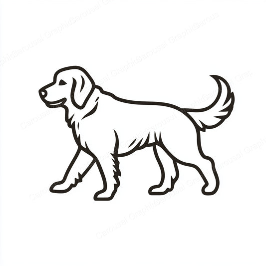 Golden Retriever Vector Graphic preview
