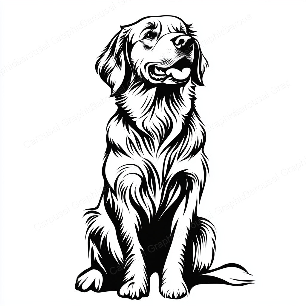 Golden Retriever Vector Graphic preview
