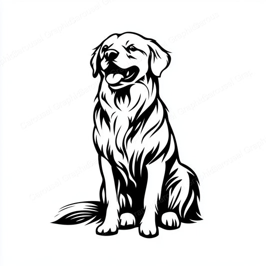 Golden Retriever Vector Graphic preview