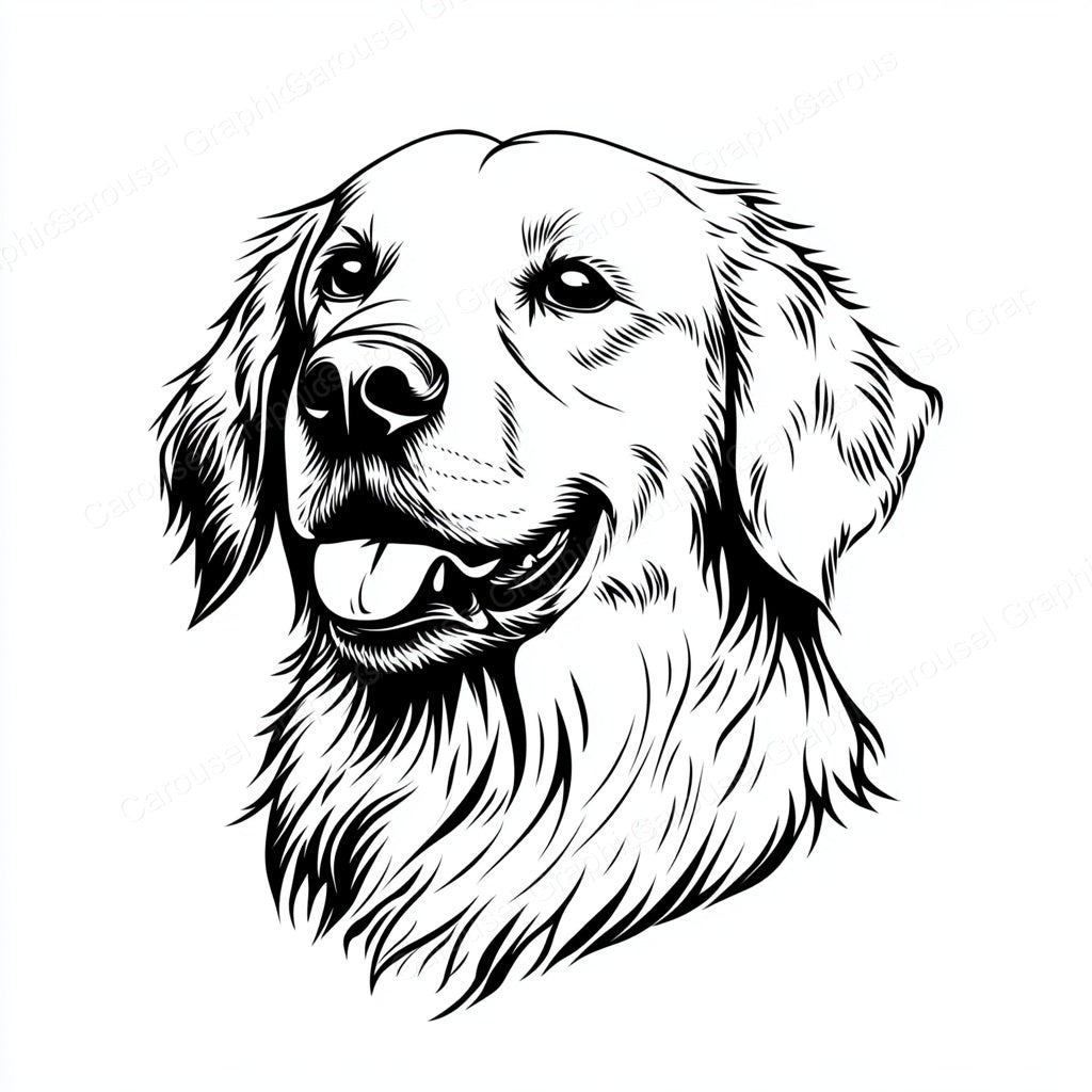 Golden Retriever Vector Graphic preview