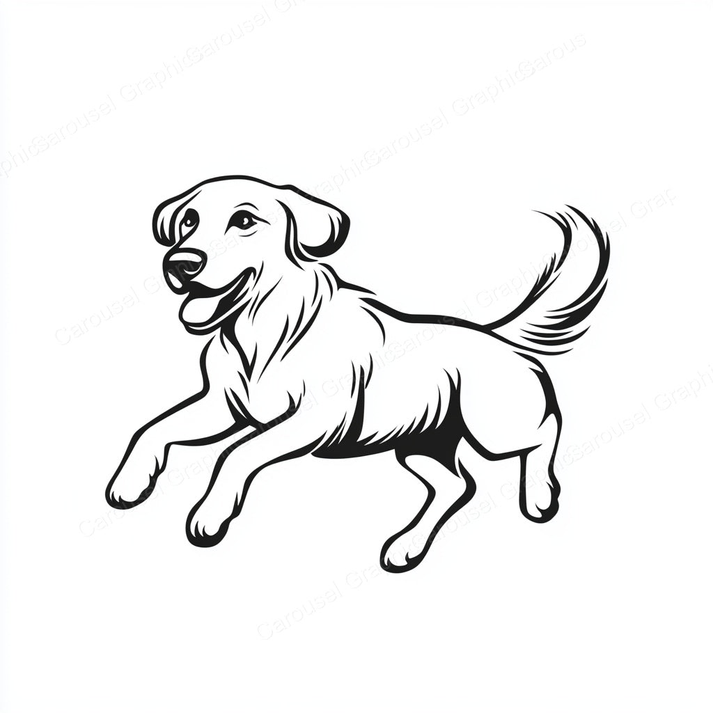 Golden Retriever Vector Graphic preview