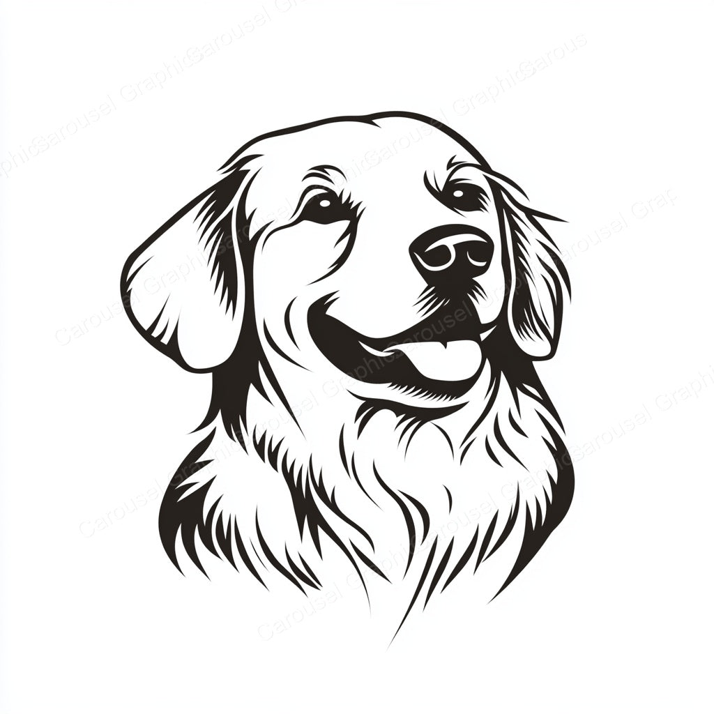 Golden Retriever Vector Graphic preview