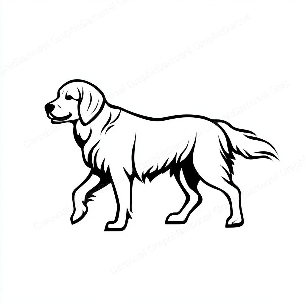 Golden Retriever Vector Graphic preview