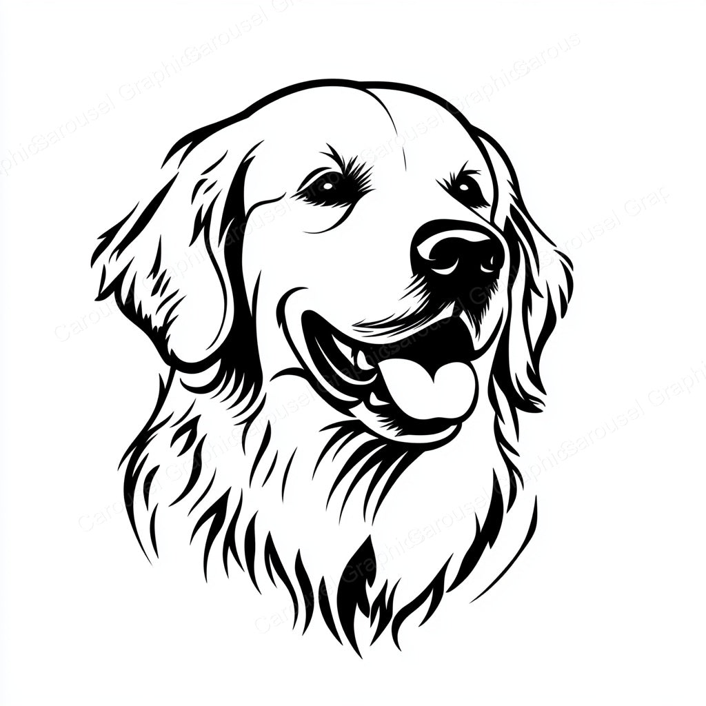 Golden Retriever Vector Graphic preview