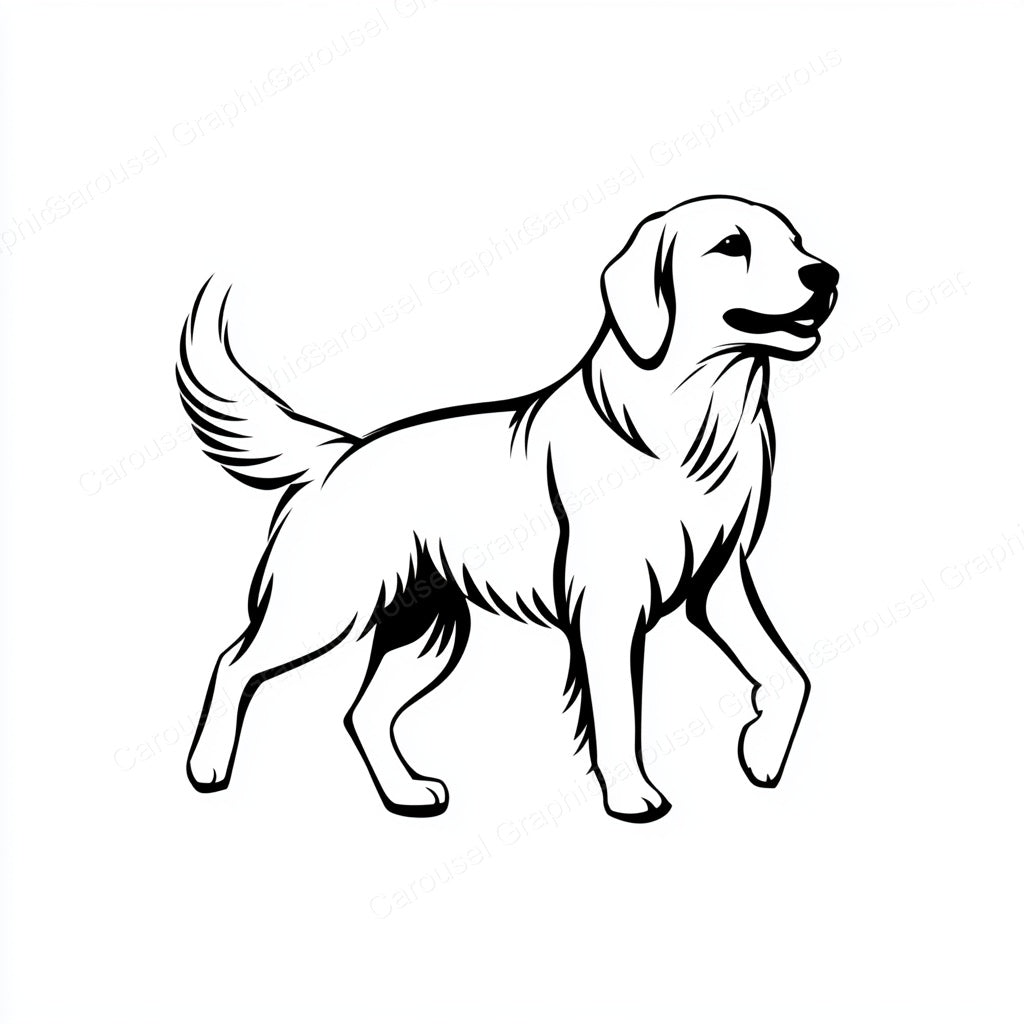 Golden Retriever Vector Graphic preview