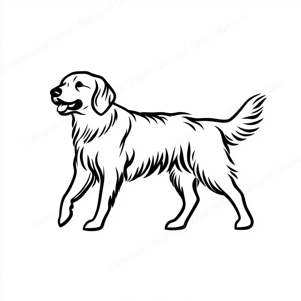 Golden Retriever Vector Graphic preview