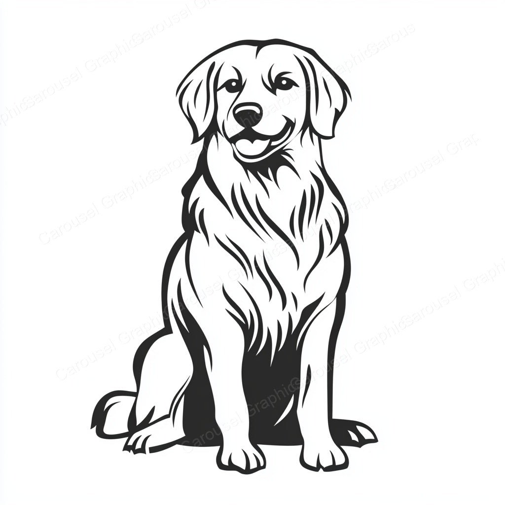 Golden Retriever Vector Graphic preview