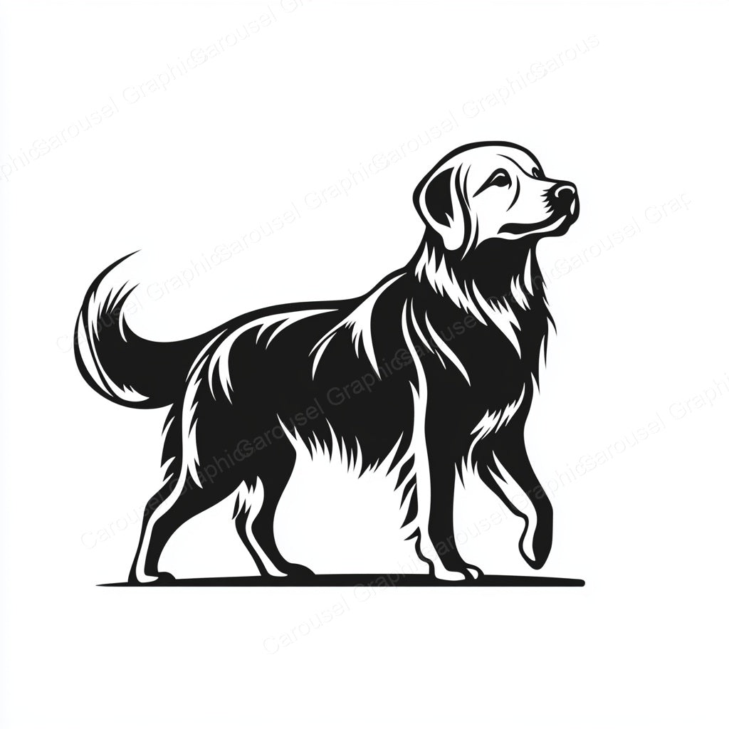 Golden Retriever Vector Graphic preview