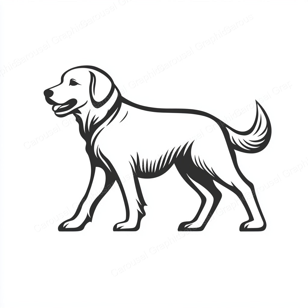 Golden Retriever Vector Graphic preview