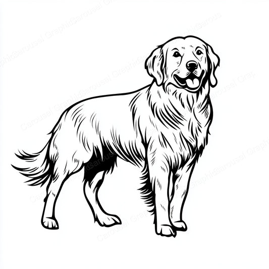 Golden Retriever Vector Graphic preview