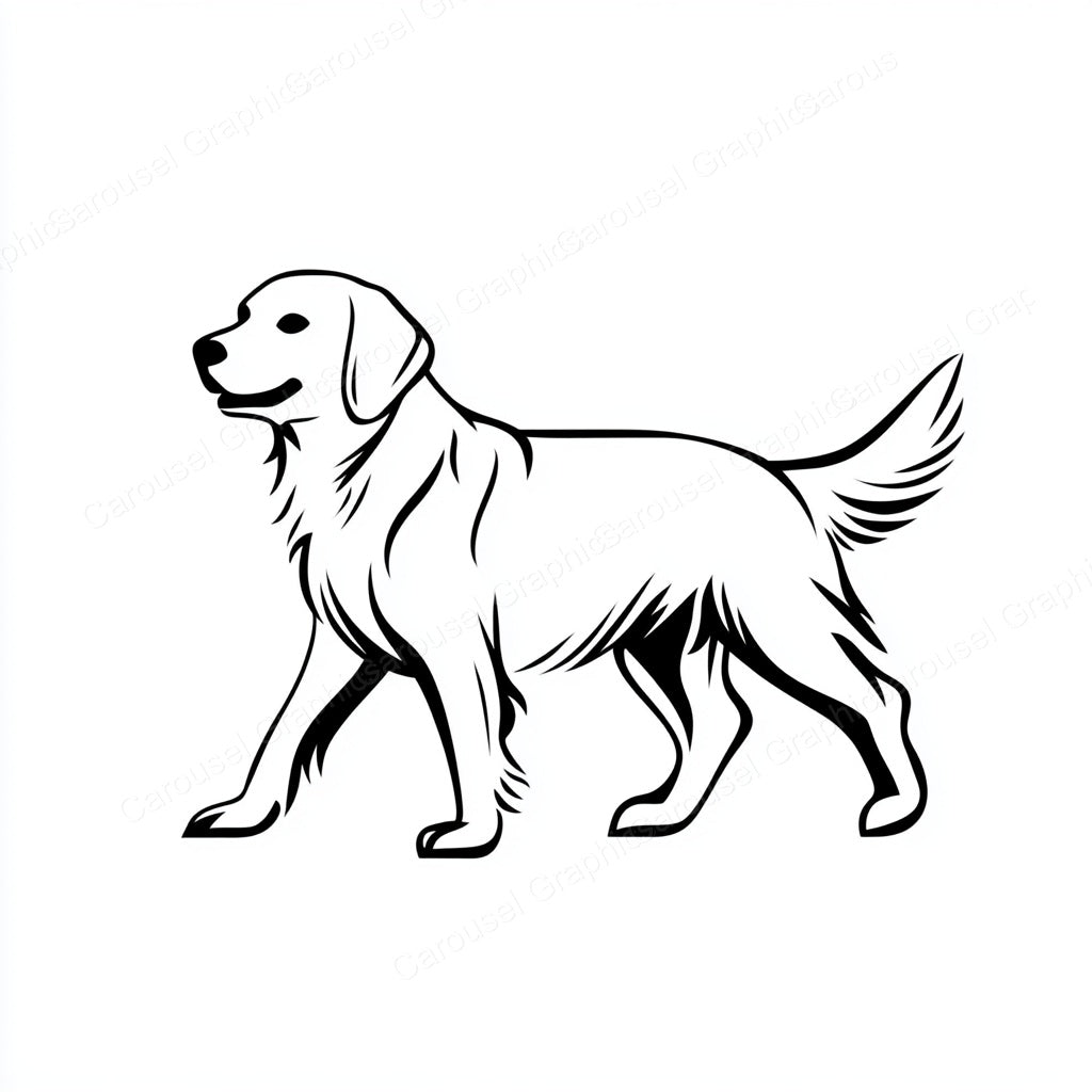 Golden Retriever Vector Graphic preview