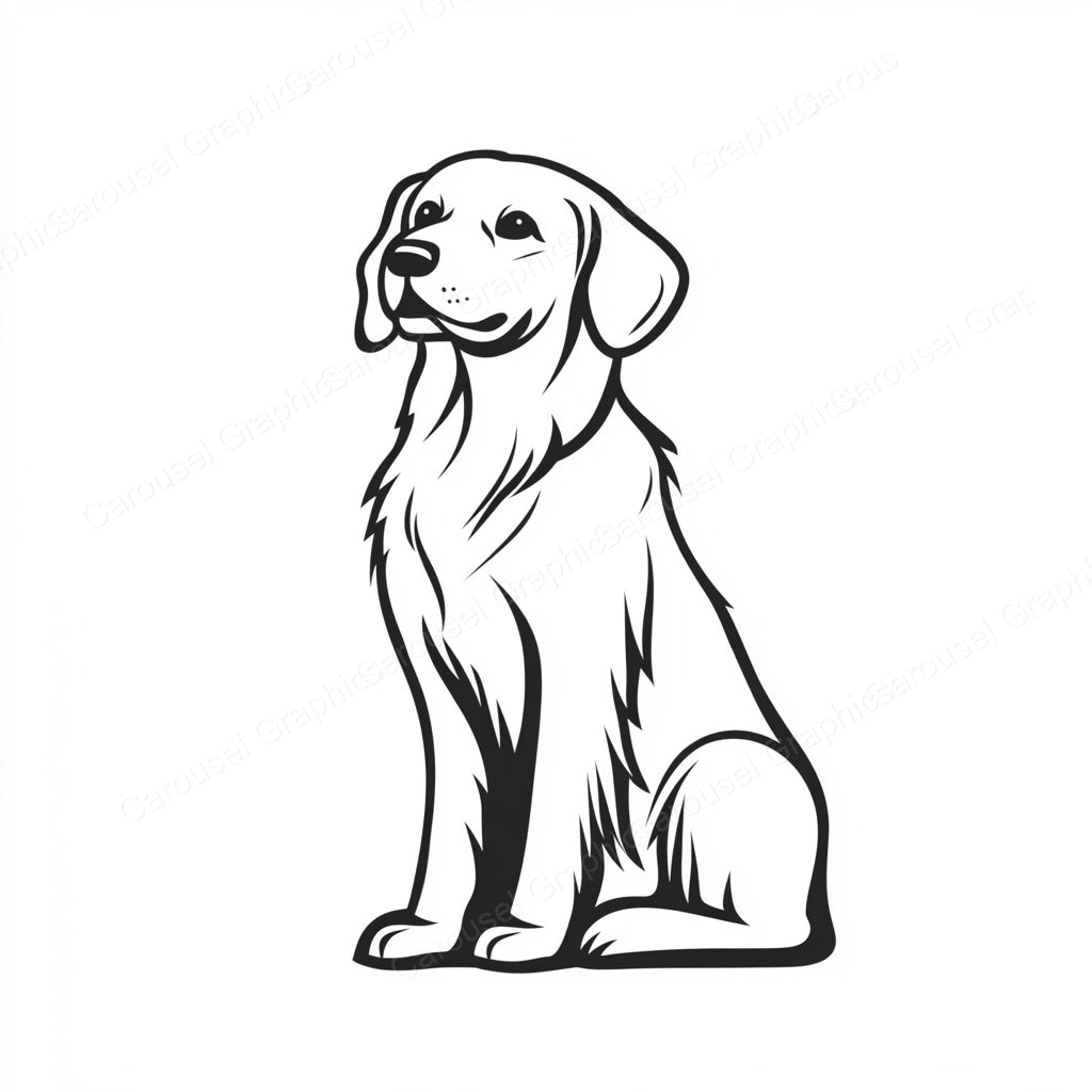Golden Retriever Vector Graphic preview