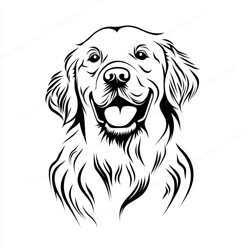 Golden Retriever Vector Graphic preview