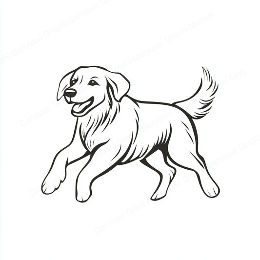 Golden Retriever Vector Graphic preview