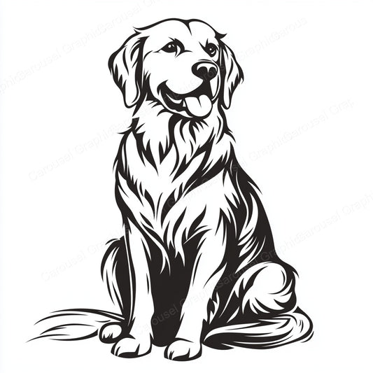 Golden Retriever Vector Graphic preview