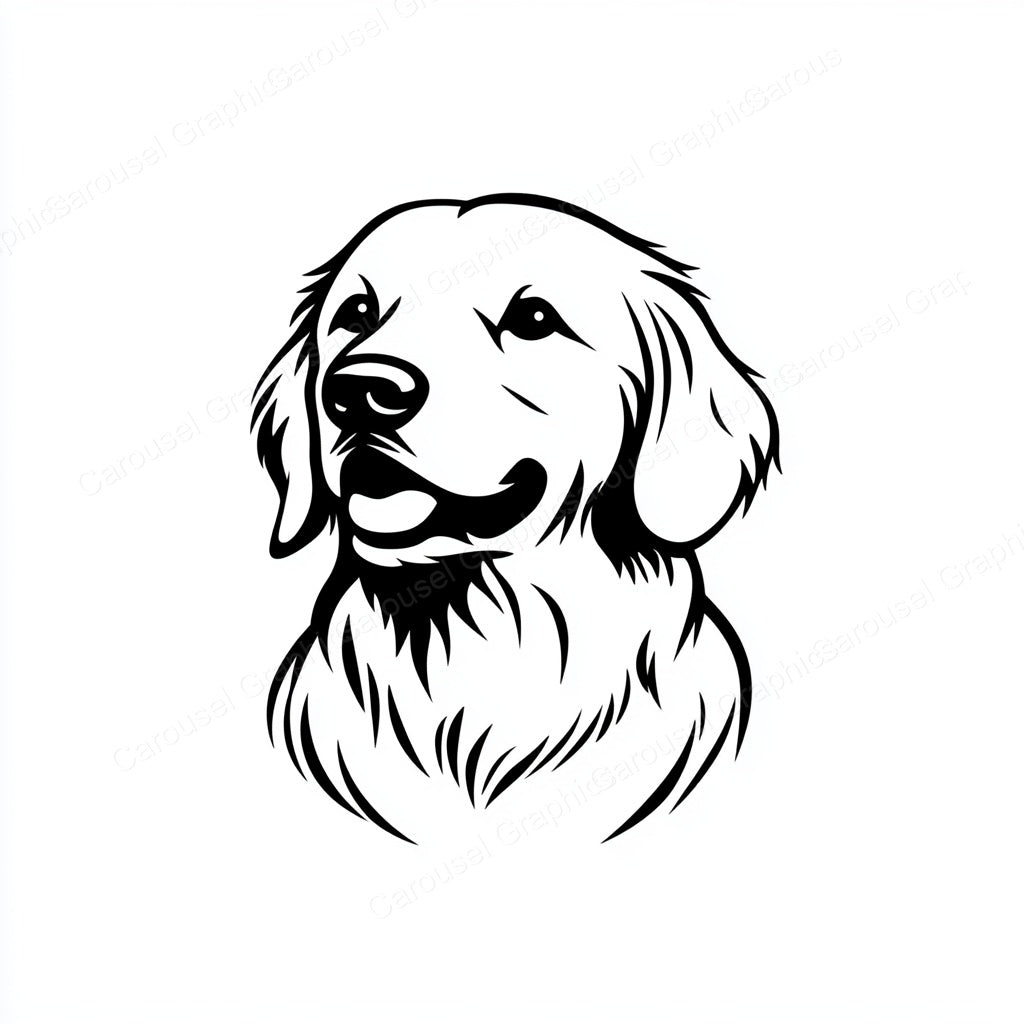 Golden Retriever Vector Graphic preview