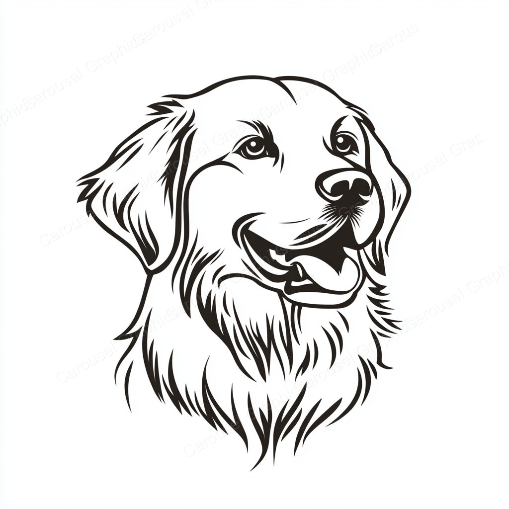 Golden Retriever Vector Graphic preview