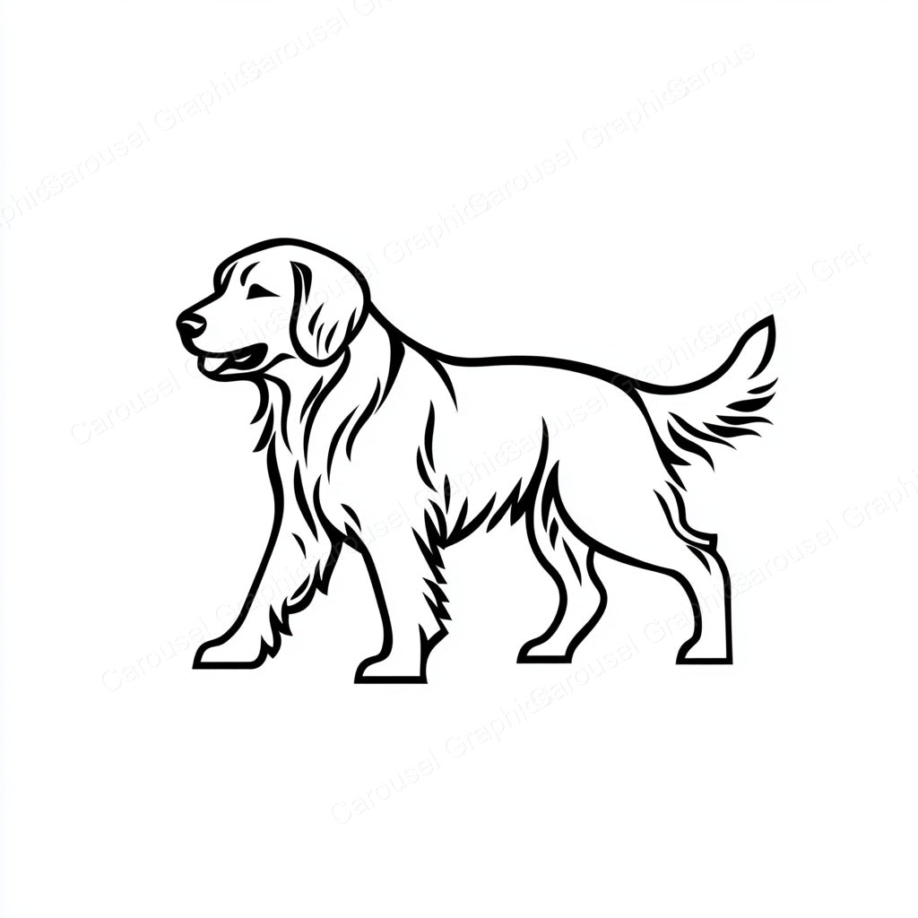 Golden Retriever Vector Graphic preview