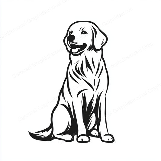Golden Retriever Vector Graphic preview