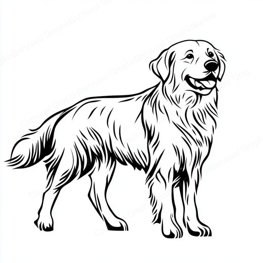 Golden Retriever Vector Graphic preview