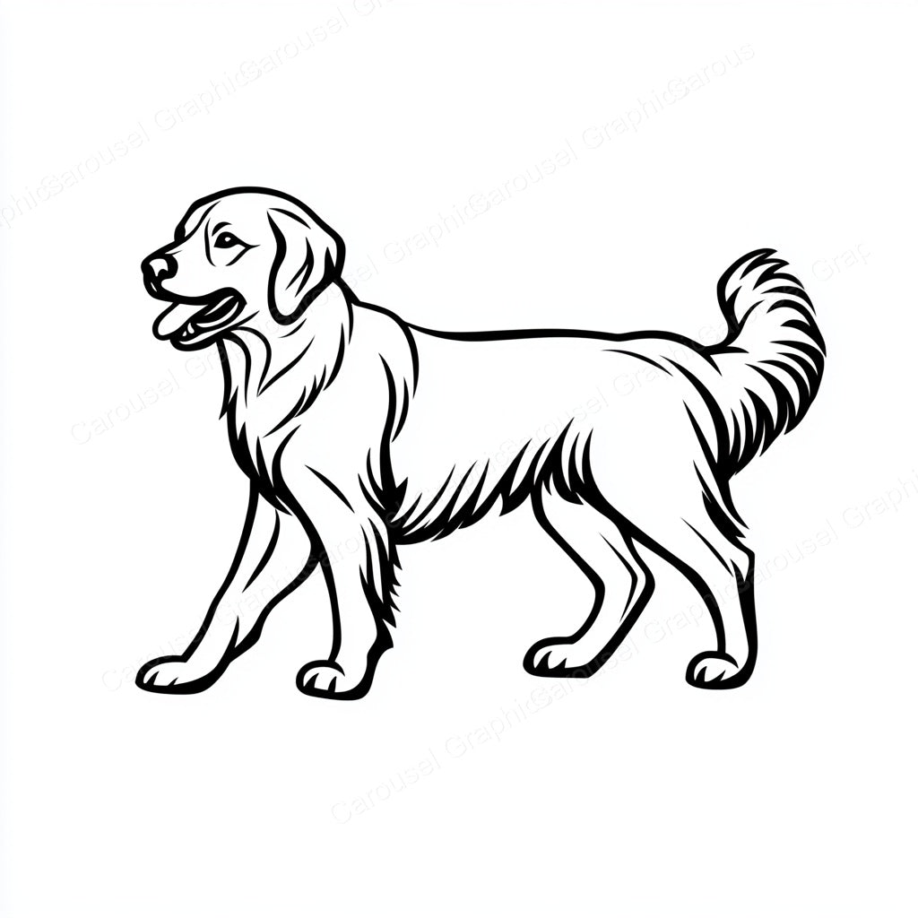 Golden Retriever Vector Graphic preview
