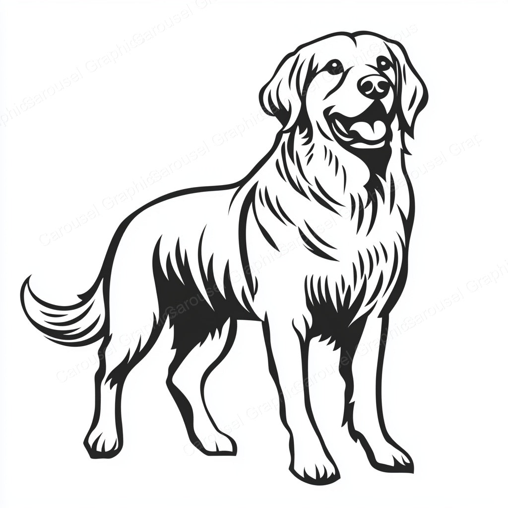 Golden Retriever Vector Graphic preview