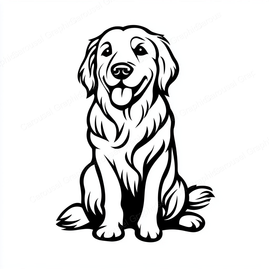 Golden Retriever Vector Graphic preview