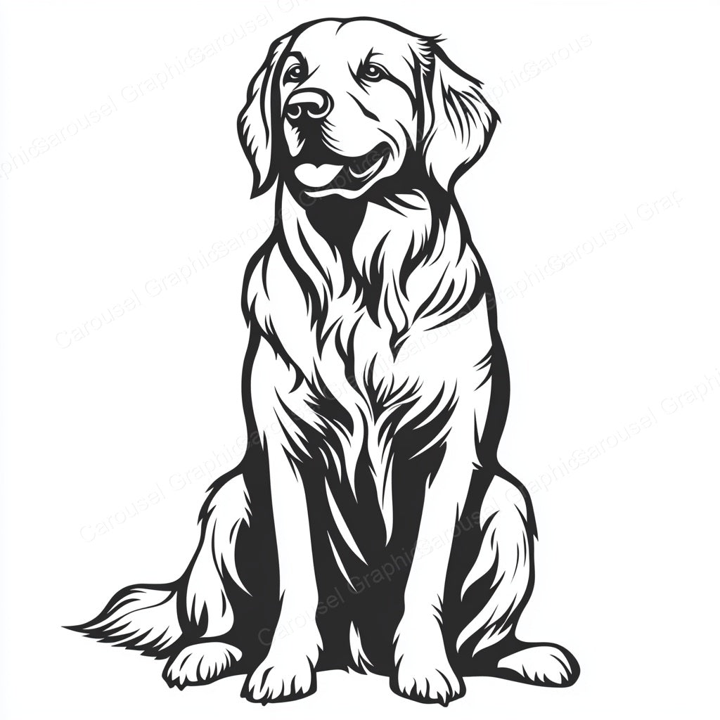 Golden Retriever Vector Graphic preview