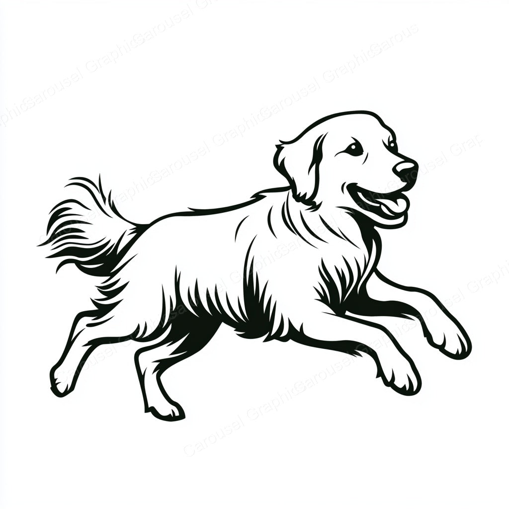 Golden Retriever Vector Graphic preview