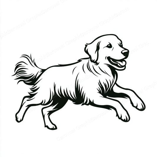Golden Retriever Vector Graphic preview