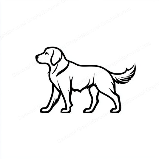 Golden Retriever Vector Graphic preview