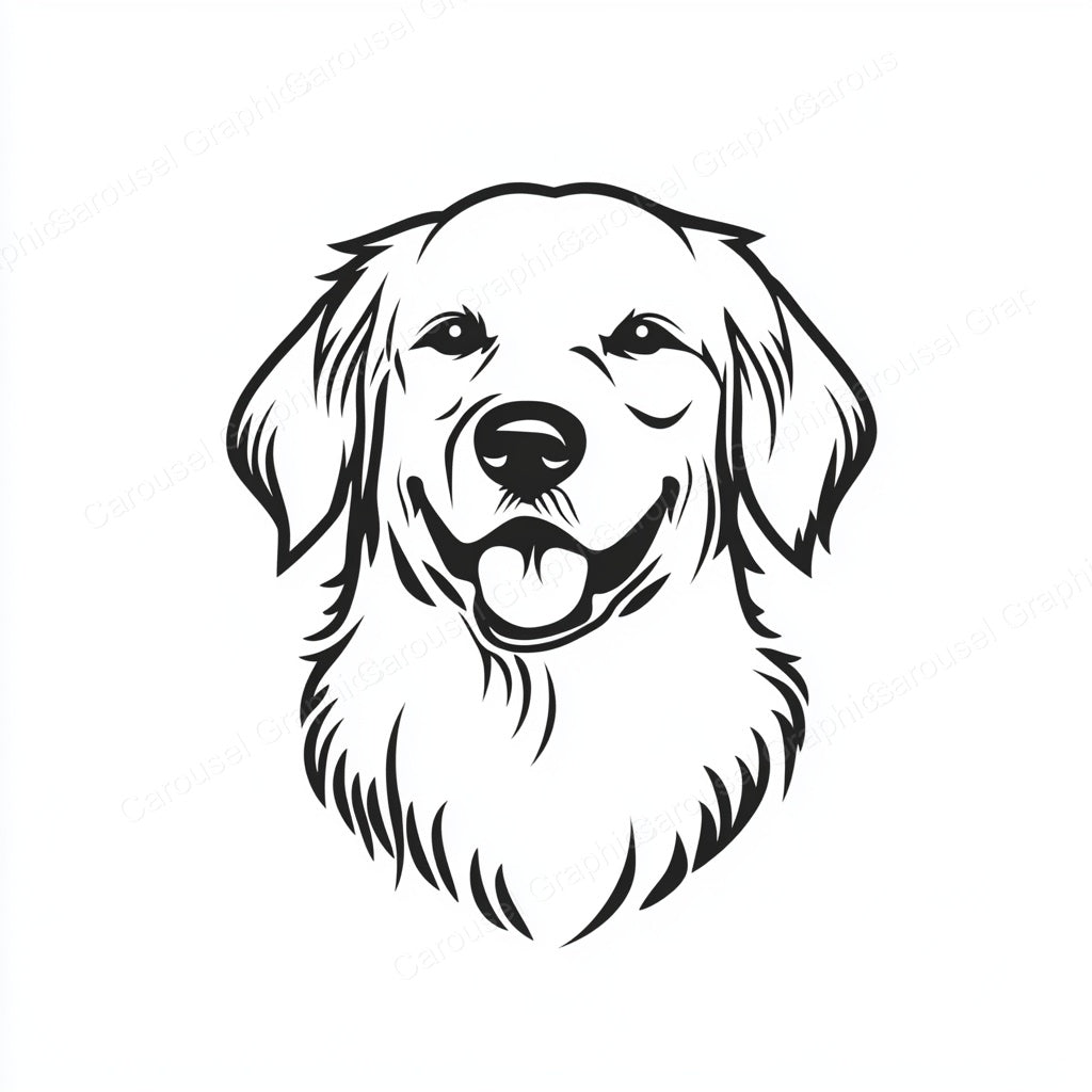 Golden Retriever Vector Graphic preview