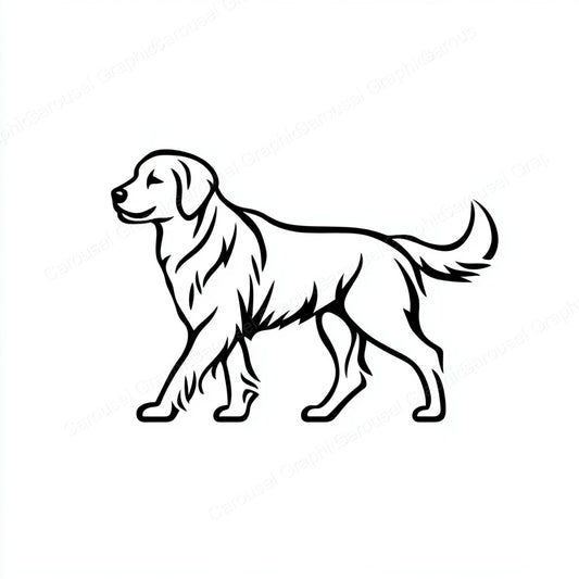Golden Retriever Vector Graphic preview