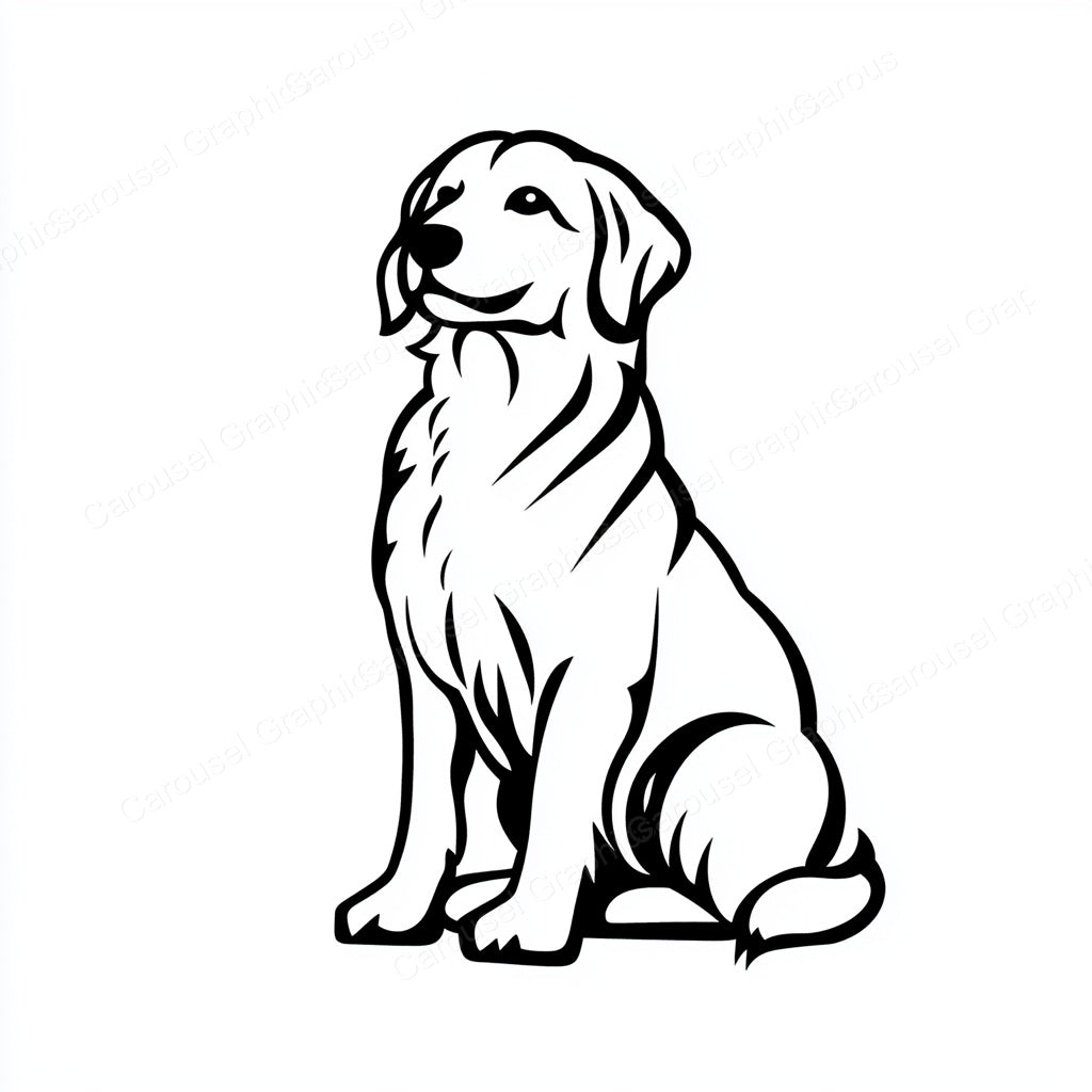 Golden Retriever Vector Graphic preview