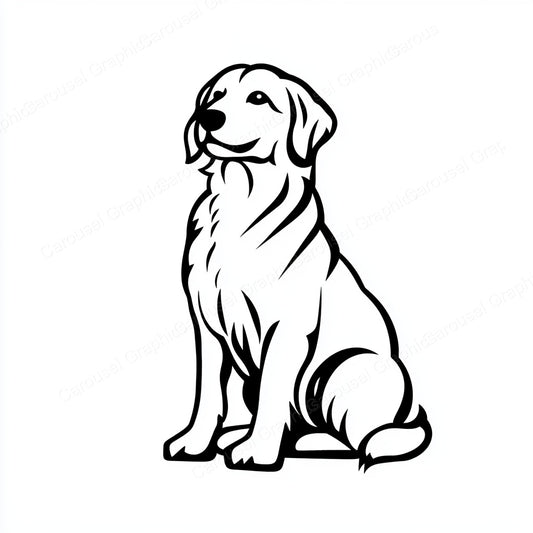 Golden Retriever Vector Graphic preview