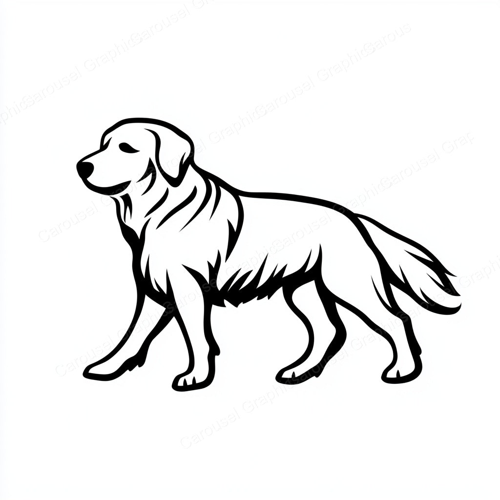 Golden Retriever Vector Graphic preview