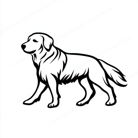 Golden Retriever Vector Graphic preview