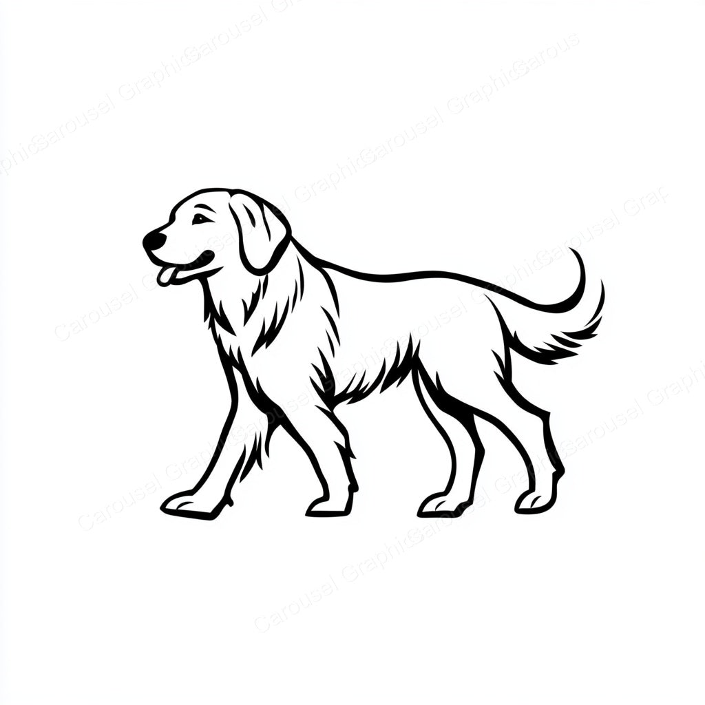Golden Retriever Vector Graphic preview