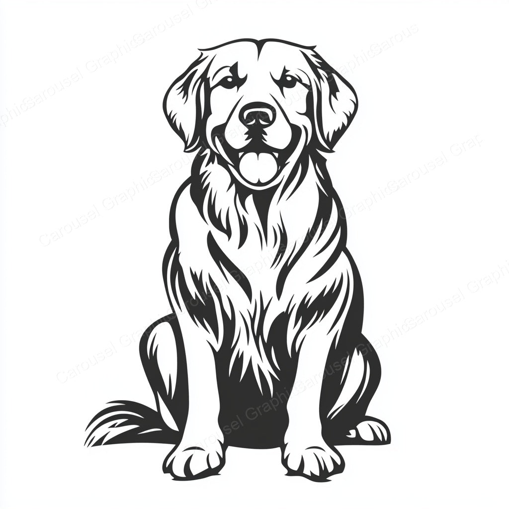Golden Retriever Vector Graphic preview