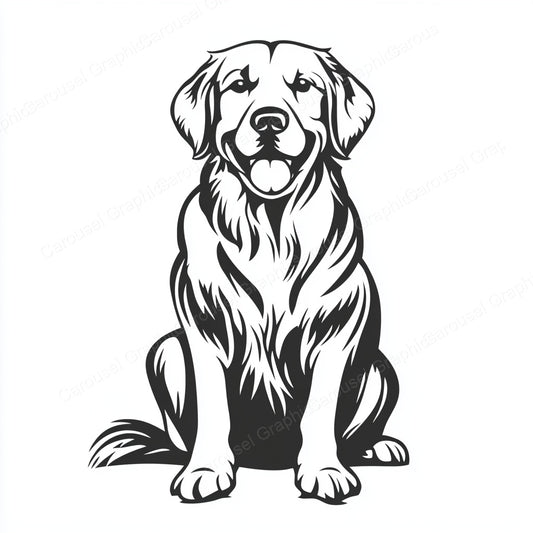 Golden Retriever Vector Graphic preview